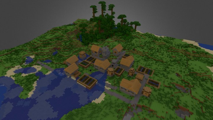minecraft village 3D Model
