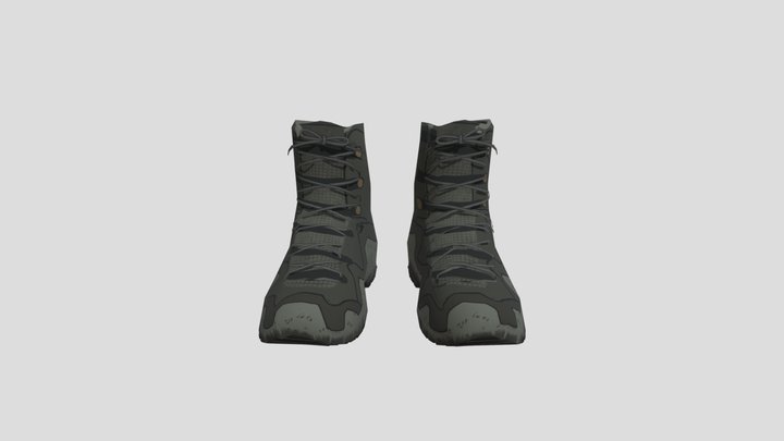 Stylized toon miltary boots 3D Model