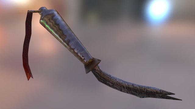 PBR -  STYLIZED - JAPANESE DAGGER 3D Model