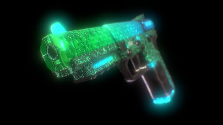 five-seven green 3D Model