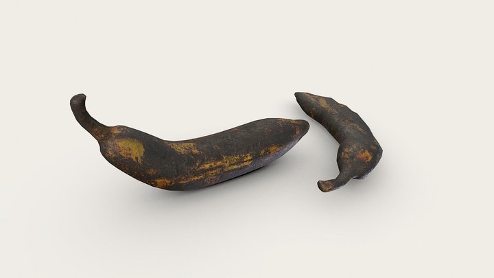 Mouldy bananas 3D Model