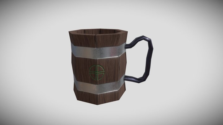 Wooden Mug 3D Model