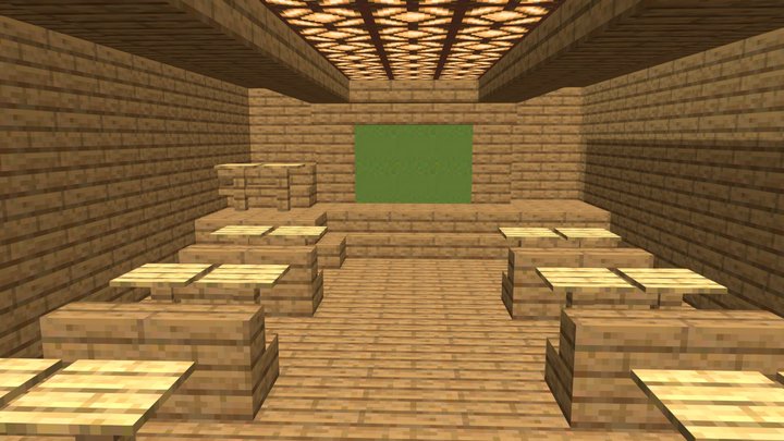 Minecraft Classroom 3D Model