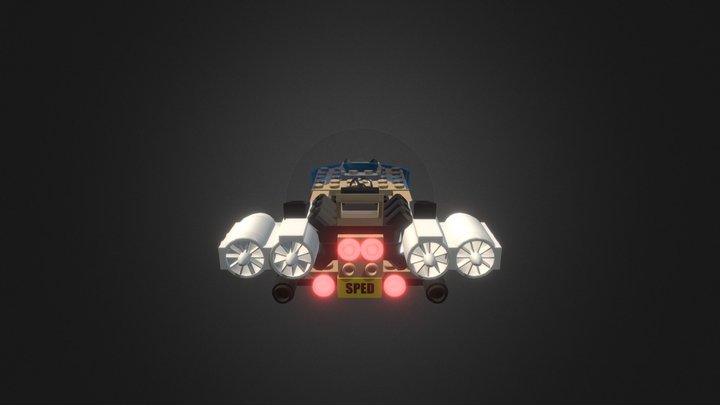 LEGO Landspeeder style hover car 3D Model