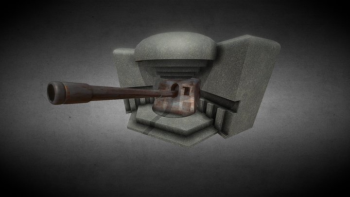 Normandy landing nazi ARTILLERY BUNKER [WW2] 3D Model