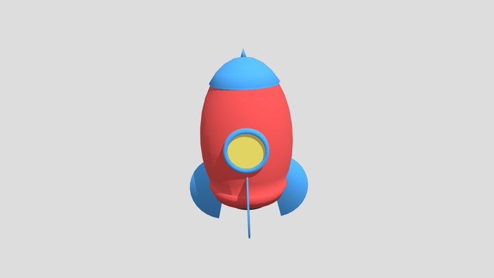Toy Rocket 3D Model