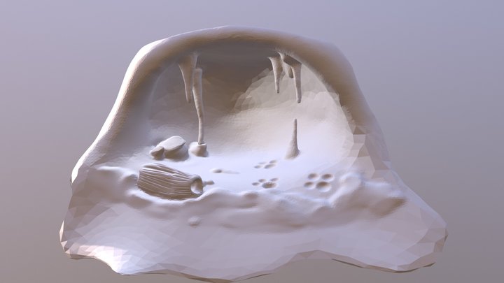 #sculptjanuary18 Day 18 - Cave 3D Model