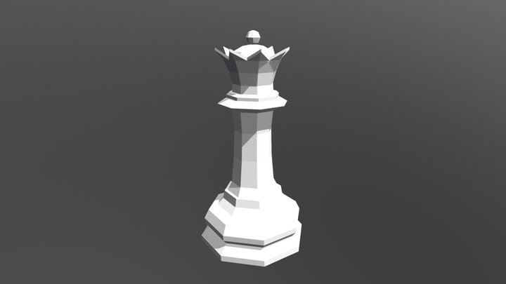 Low Poly Queen 3D Model