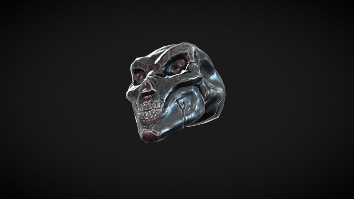 Metallic skull 3D Model