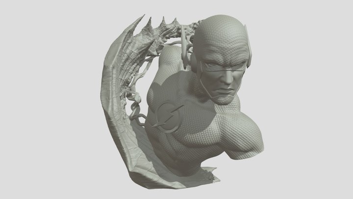 Bust FLASH from DC Comics STL 3d printing 3D Model