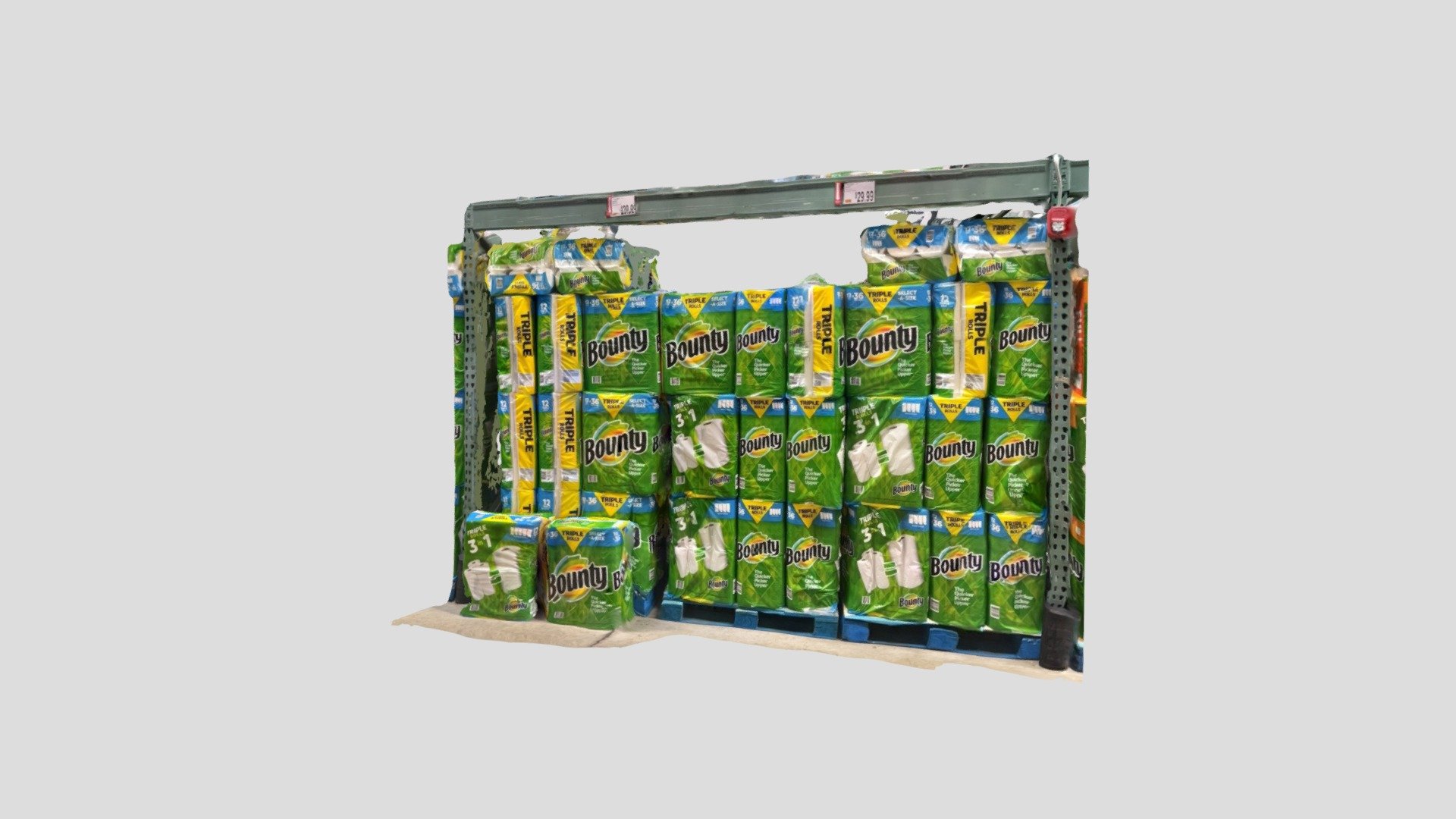 Wall of paper towels