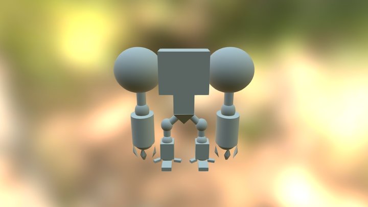 Block Robot 3D Model