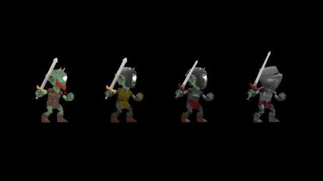 Oni Giovanni (Warrior) Animations 3D Model