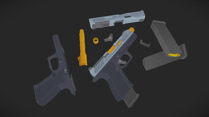 Stylized MR920 Shadow System 3D Model