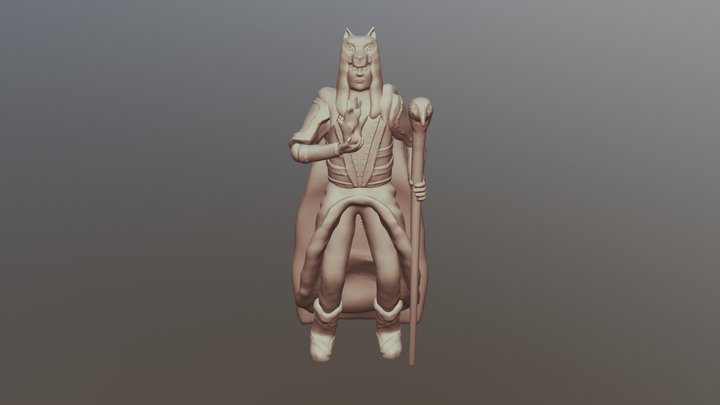 Fengar the human druid (DnD) 3D Model