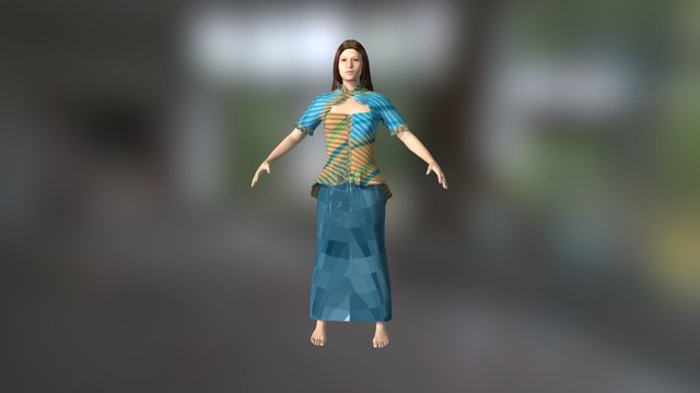 Blue Top + Blue Skirt 3D Model