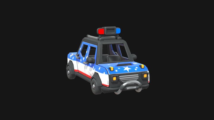Cop Car 3D Model