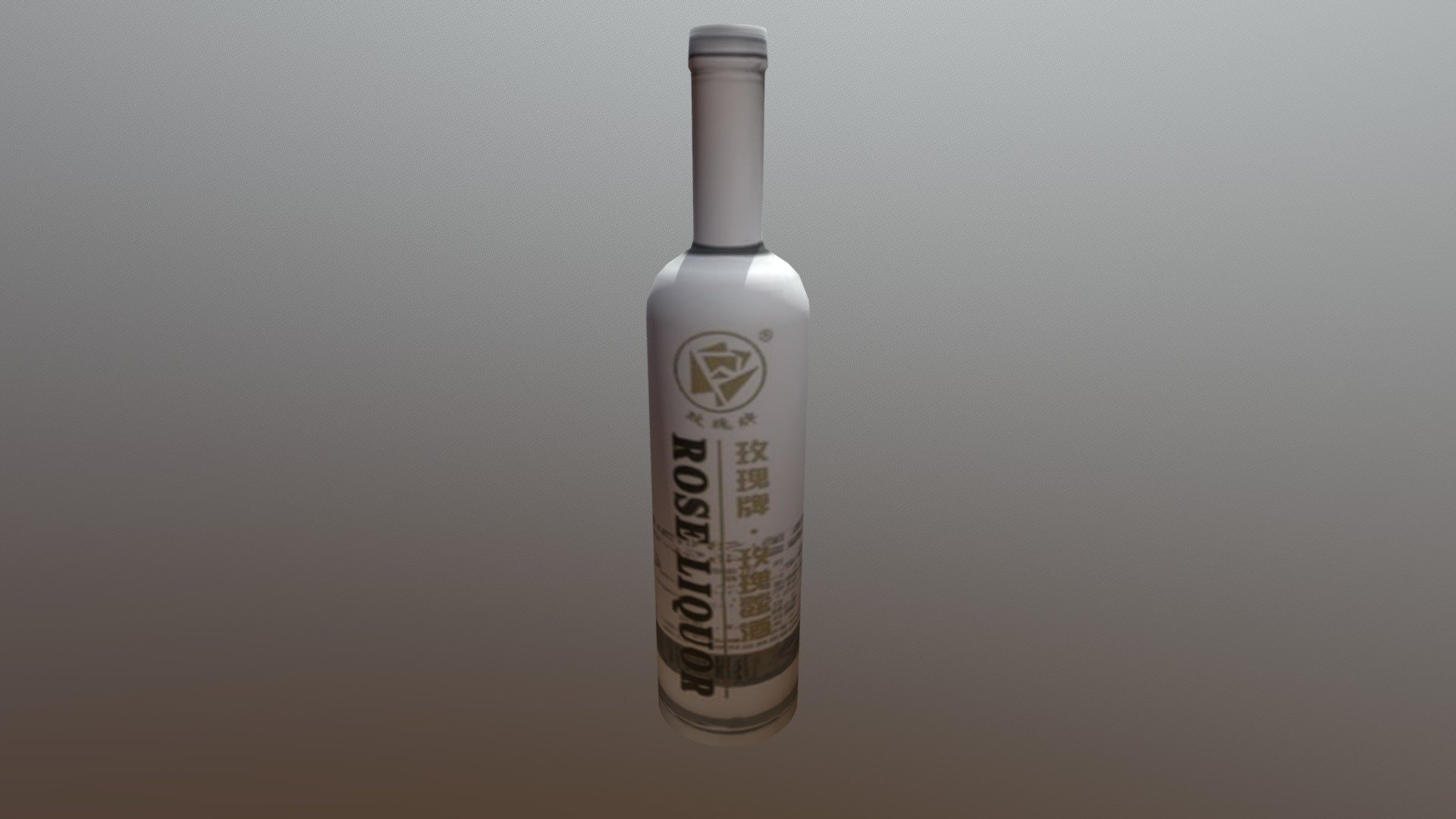 Rose Liquor Bottle — Sketchfab embed 3D viewer