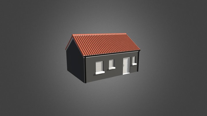Exterior and interior modern house 3D Model
