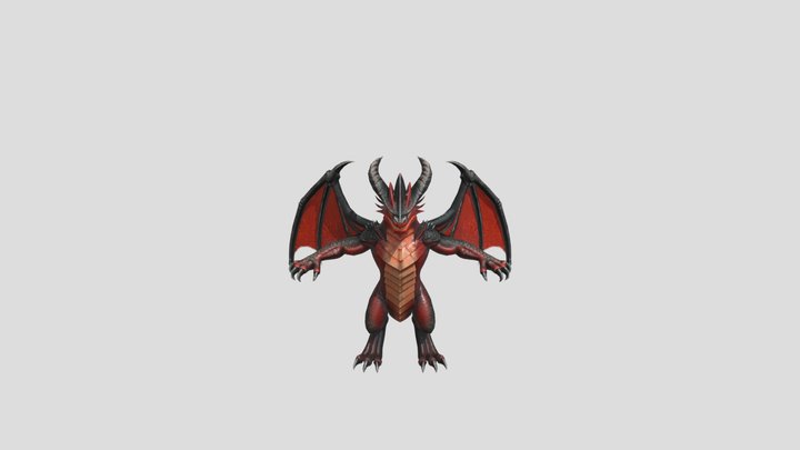 Fire dragon lava 3D Model
