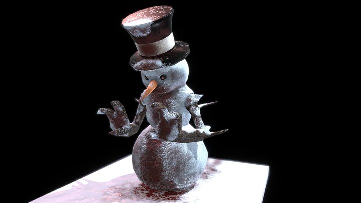 Horror Snowman 3D Model