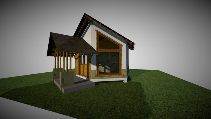 Bamboo Cabin 01 3D Model
