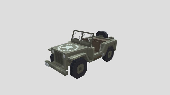 Willys Jeep - American Camouflage 3D Model