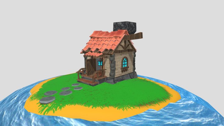 Old house in island 3D Model