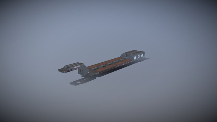 60' ROAD KiNG Tri Axle Lowboy 3D Model