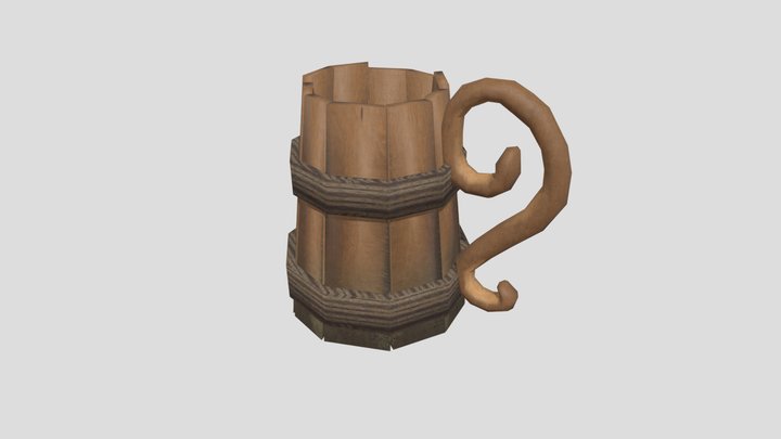 Wooden Mug (Tankard) 3D Model