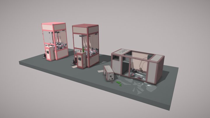ДЗ Повреждения XYZ / Автомат с игрушками 3D Model