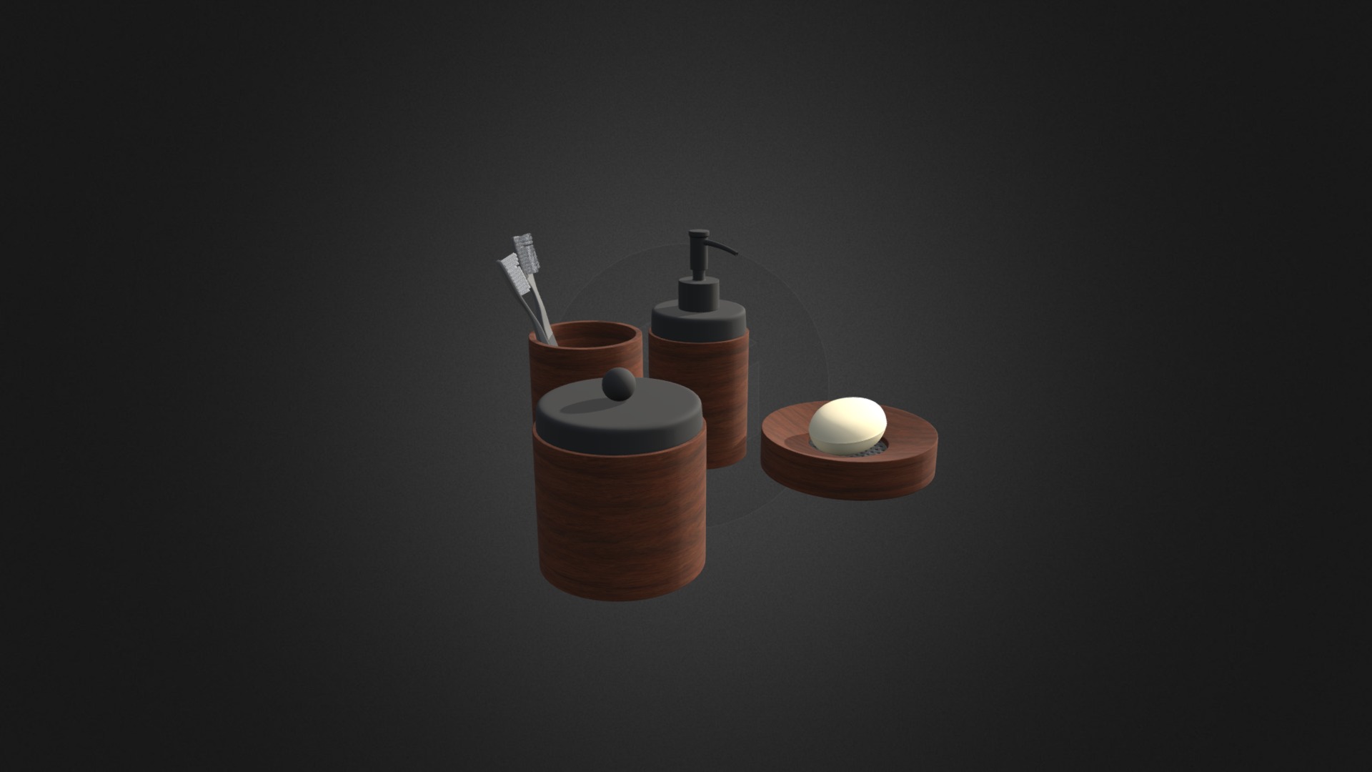 3D model Wooden Bathroom Fixtures - This is a 3D model of the Wooden Bathroom Fixtures. The 3D model is about a few light bulbs.