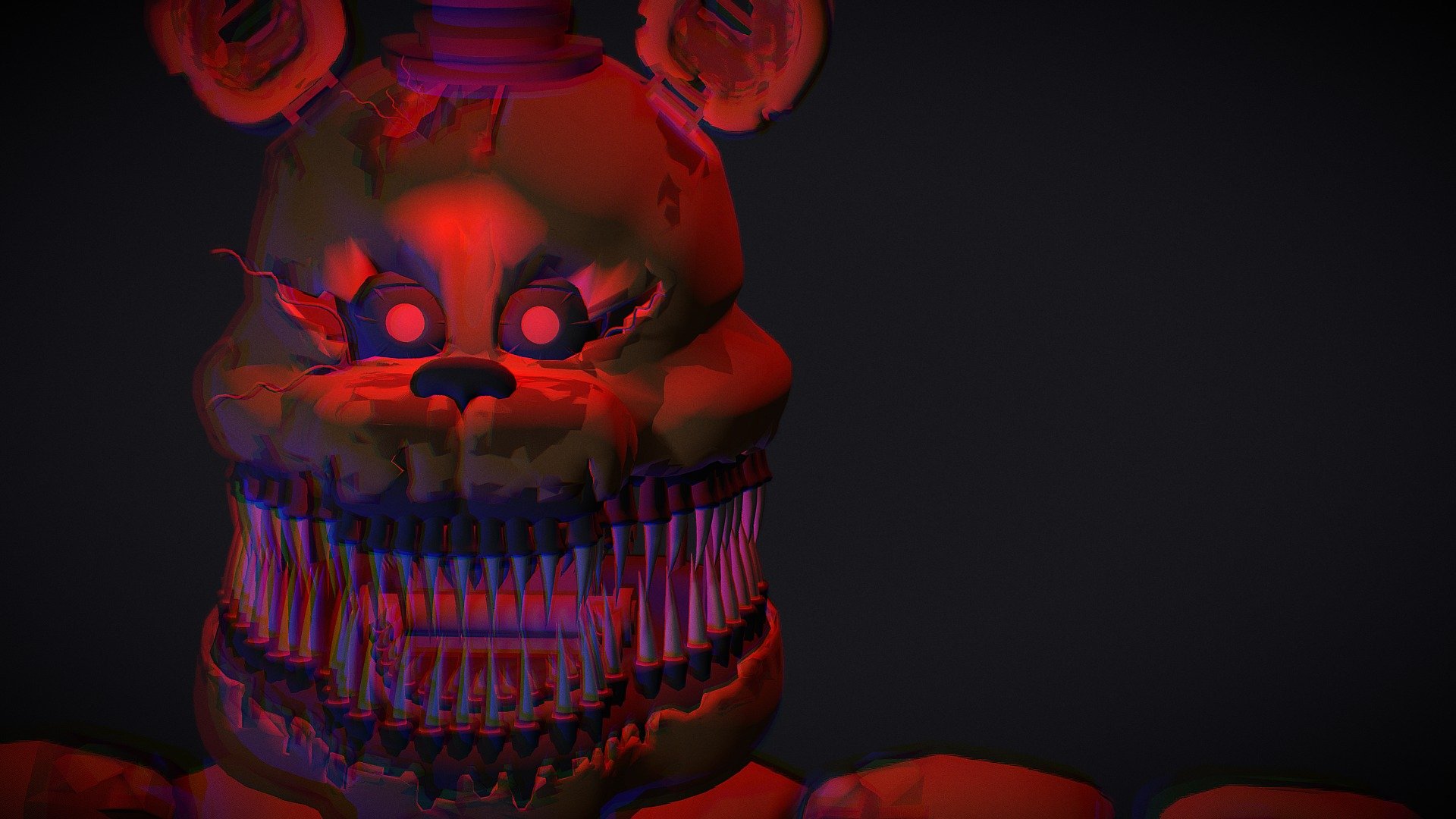 Nightmare Fredbear, fnaf, fnaf4, nightmare animatronics, HD