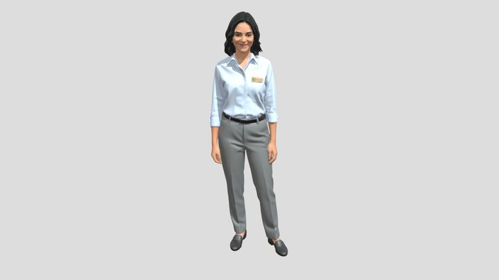 Uniformed Customer Service Representative – Kostenloses 3D-Modell STL