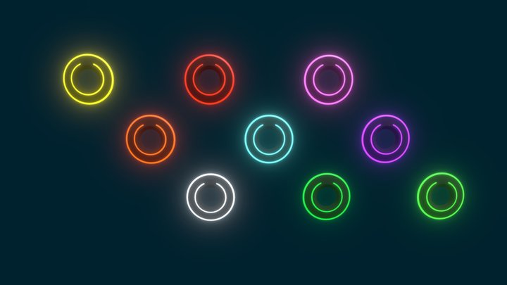 TRON Identity Discs (All Colors) 3D Model