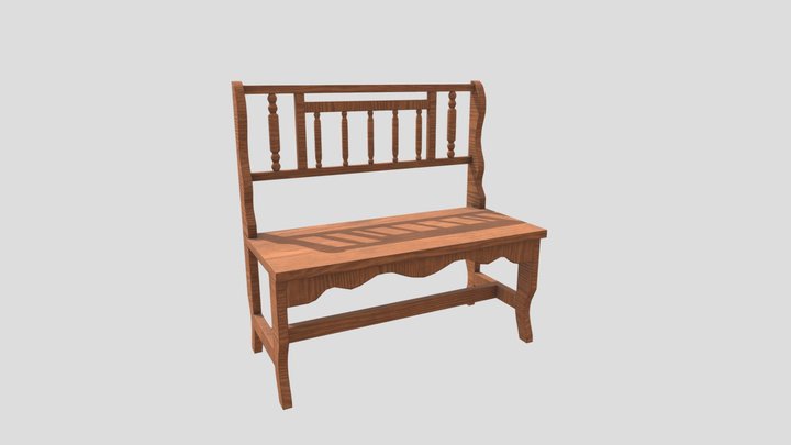 Wooden bench 3D Model