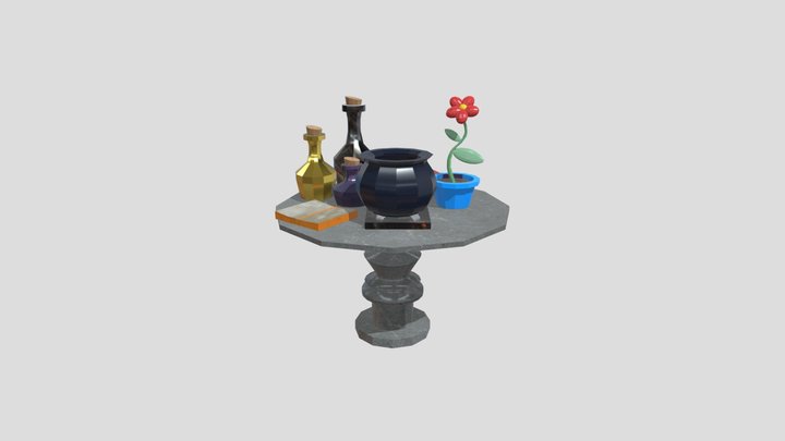 Mesa e poções- Nubia Borges 3D Model