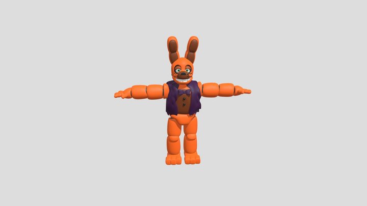 springbon but t pose and finished 3D Model