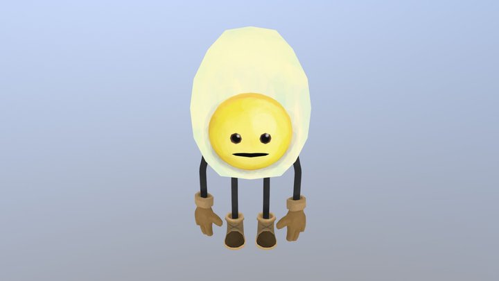 Lowpoly Egg dude 3D Model