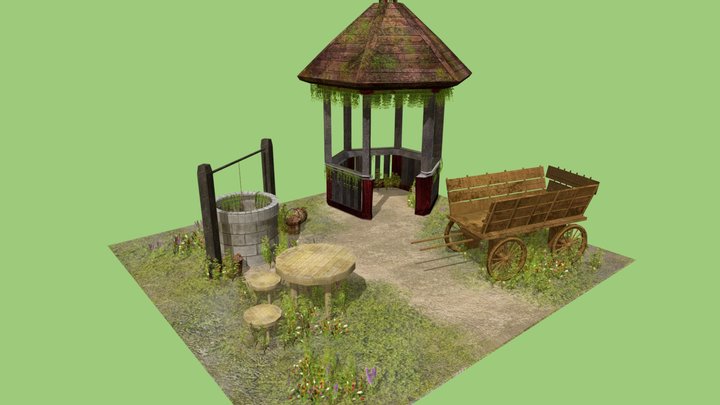 DAE 5 Finished props - Grandma's House 3D Model