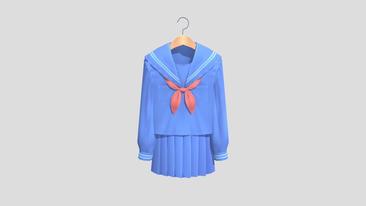 Feminine School Uniform 3D Model