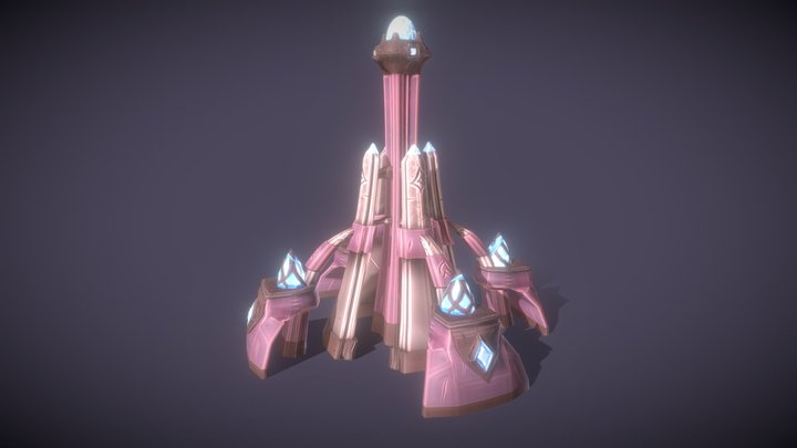 Elf Tower Stylized 3D Model