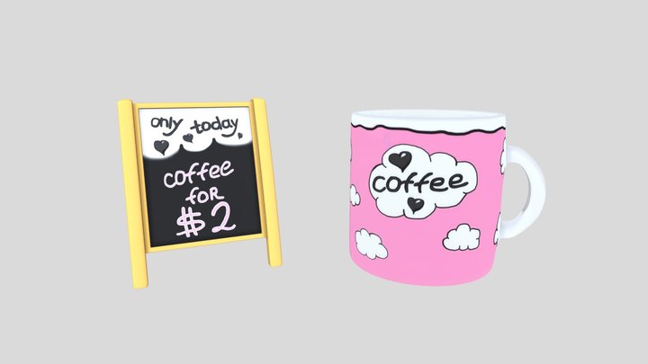 Price and Mug // by alexmile 3D Model