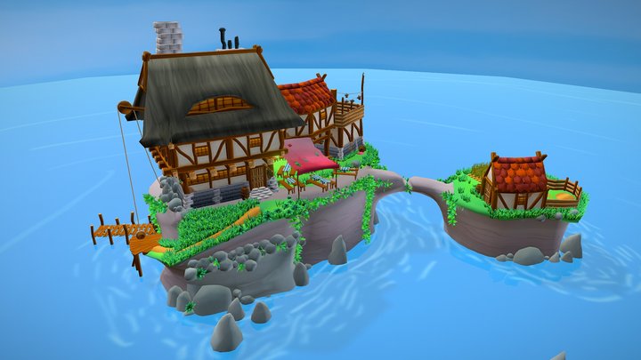 Bavarian Inspired Pirate Inn 3D Model