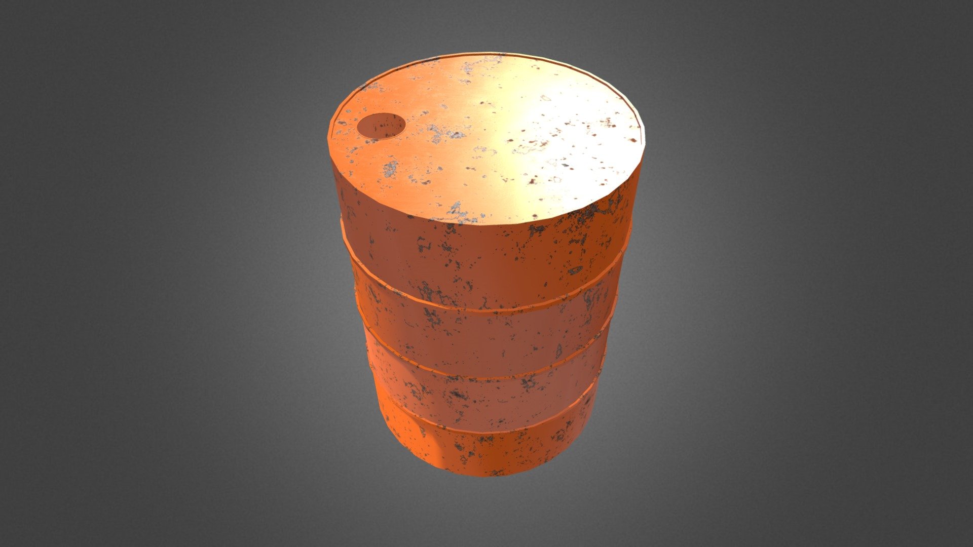 Metallic Oil Barrel