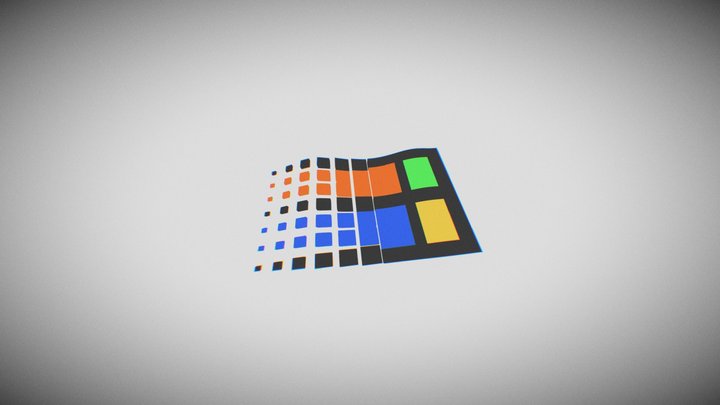 Windows-plane-screensaver-model 3D Model