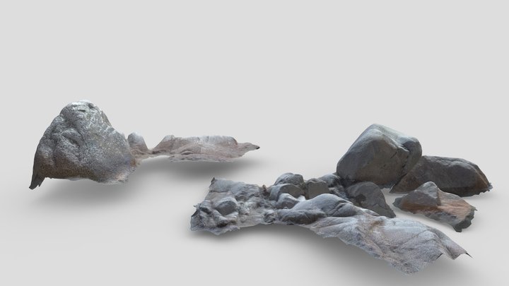 River Rocks Water Scan – Modello 3D gratuito STL