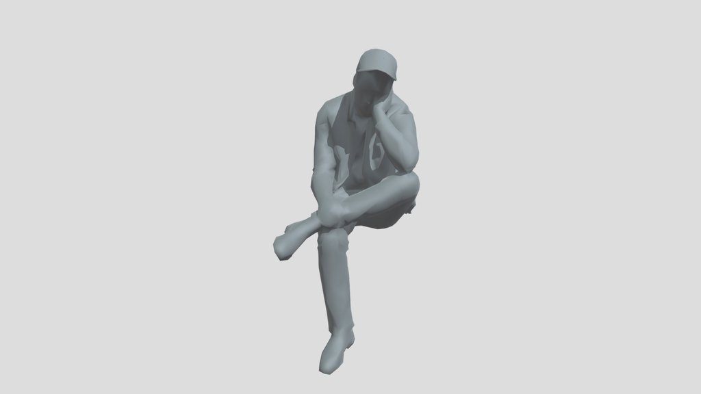 Lowpoly Male Sitting