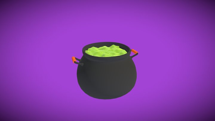 Cauldron low poly 3D Model