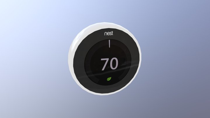 Nest Smart Thermostat On Textures 3D Model